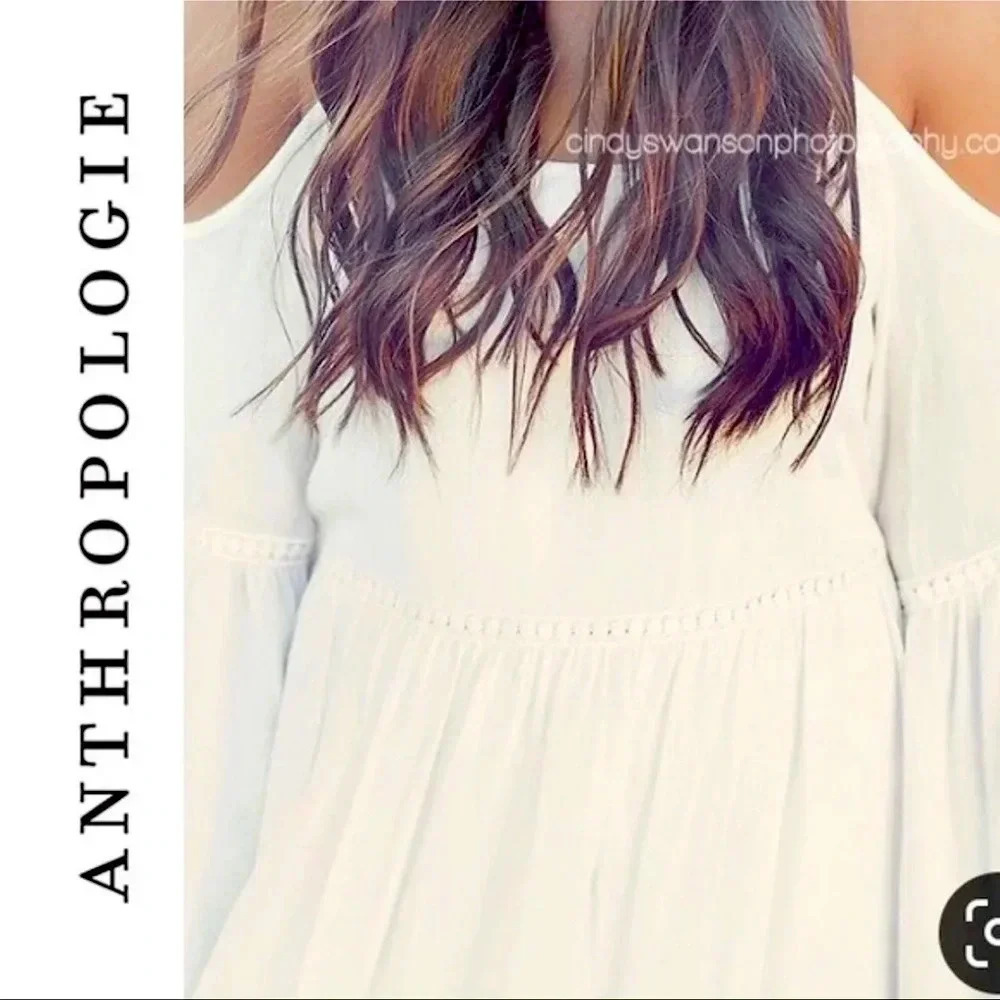 BIRDCAGE Label Boho Cream Cold‎ Shoulder Dress by
Anthropologie